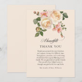 Bereavement Floral Christian Funeral Thank You Bedankkaart (Voorkant / Achterkant)