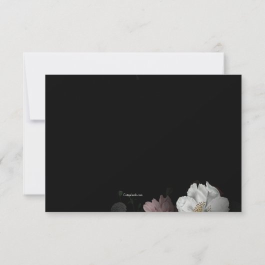 Bereavement Floral - Hartelijk dank Kaart (Achterkant)