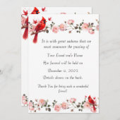 Bereavement Funeral Notification of Passing Card Feestdagenkaart (Voorkant / Achterkant)