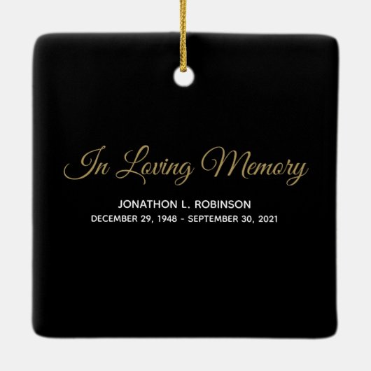 Bereavement Memorial Keepslag voor grootvader Keramisch Ornament (Achterkant)