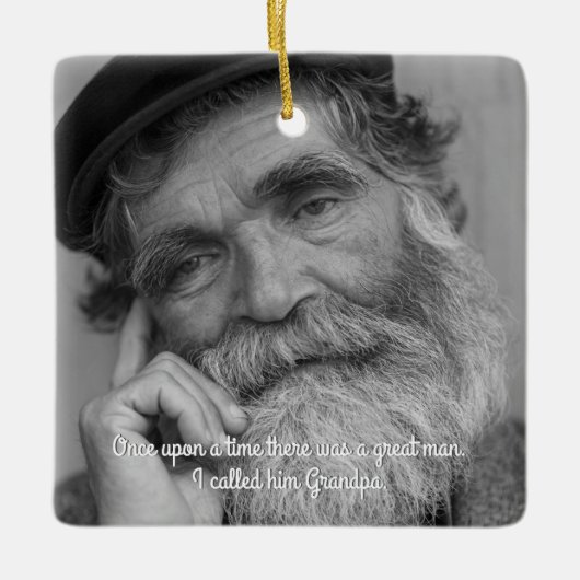 Bereavement Memorial Keepslag voor grootvader Keramisch Ornament (Voorkant)