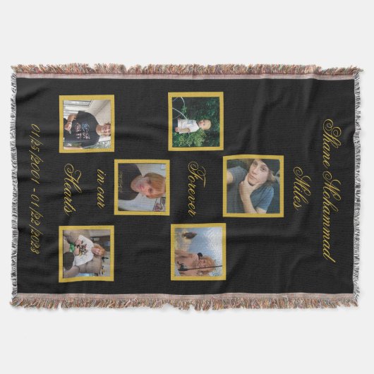 Bereavement Memory Keepsake Photo Throw Blanket Deken (Voorkant)