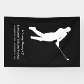 Bereavement Sympathia Funeral Memorial Golf Player Spandoek (Horizontaal)