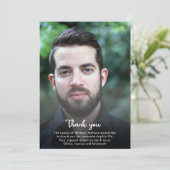 Bereavement Sympathy Custom Photo Funeral Memorial Bedankkaart (Staand voorkant)
