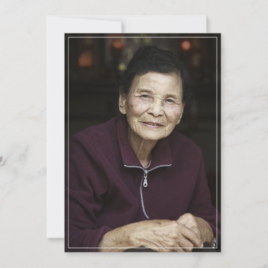 Bereavement Sympathy Memorial Funeral Custom Foto Bedankkaart (Voorkant)