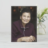 Bereavement Sympathy Memorial Funeral Custom Foto Bedankkaart (Staand voorkant)