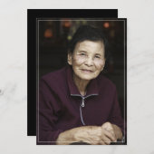 Bereavement Sympathy Memorial Funeral Custom Foto Bedankkaart (Voorkant / Achterkant)