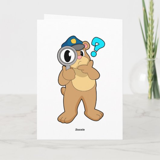 Bereden politieagent Vergrootglas Kaart (Achterkant)