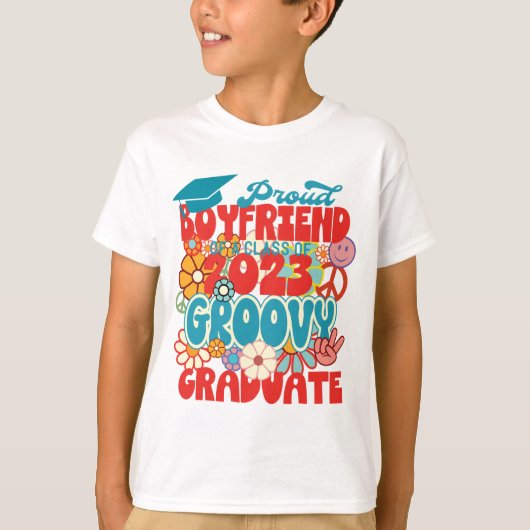 Bereid BOYFRIEND van een Klasse van 2023 Afstudere T-shirt (Voorkant)