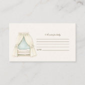 Bereid de Nest Baby shower Note voor op Baby Informatiekaartje (Voorkant)