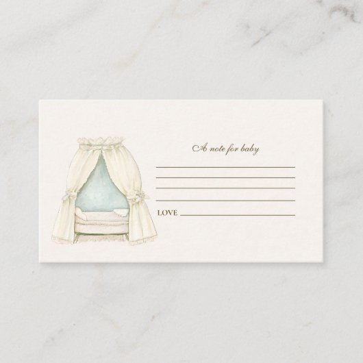 Bereid de Nest Baby shower Note voor op Baby Informatiekaartje (Voorkant)