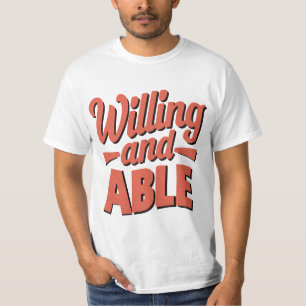 Bereid en bekwaam T-shirt ontwerp