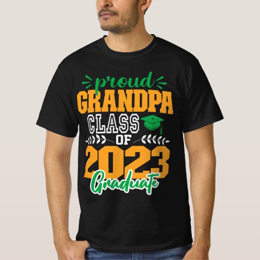 Bereid GRANDPA van klasse 2023 MODERN SCRIPT-AFSTU T-shirt (Voorkant)