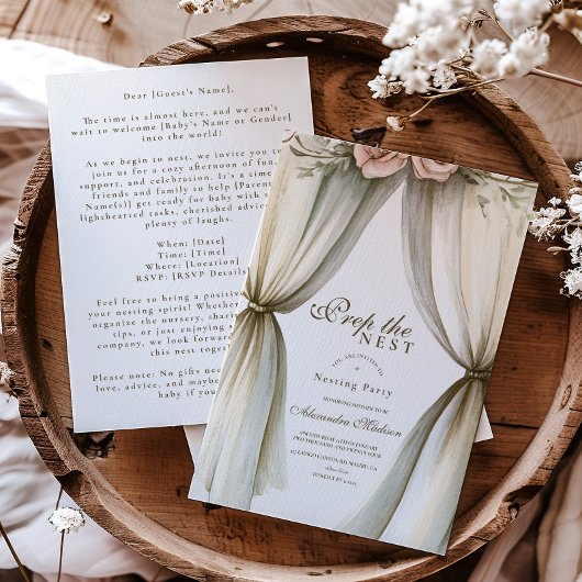 Bereid het Nest Baby shower voor Kaart