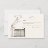 Bereid het Nest Baby shower voor RSVP Kaartje (Voorkant)