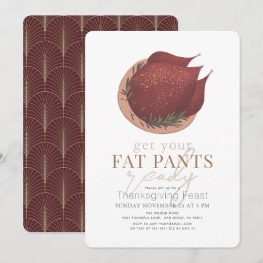 Bereid je favoriete mieren voor op de Thanksgiving Kaart (Voorkant / Achterkant)