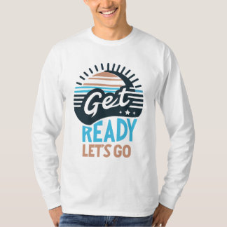 Bereid je voor Laten we gaan Basic Long White T-shirt