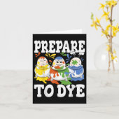 Bereid je voor om Funny Easter Egg Dyeing Eggs Man Kaart (Gele Bloem)