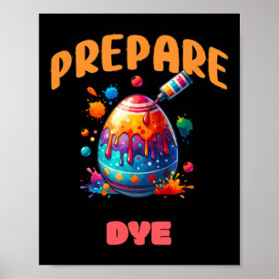 Bereid je voor om grappige Paaseieren kleurplaat t Poster