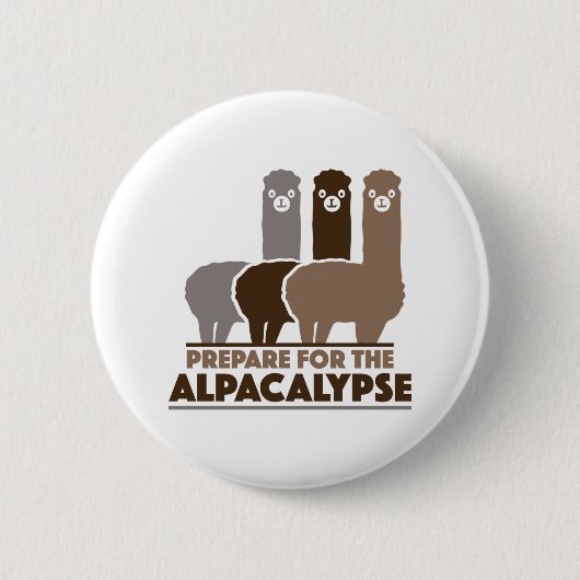 Bereid je voor op de alpacalypse ronde button 5,7 cm (Voorkant)