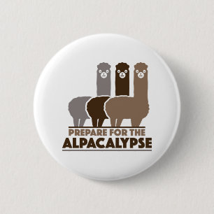 Bereid je voor op de alpacalypse ronde button 5,7 cm