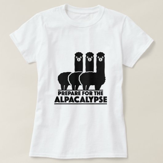 Bereid je voor op de alpacalypse t-shirt (Design voorkant)