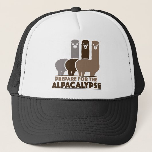 Bereid je voor op de alpacalypse trucker pet (Voorkant)