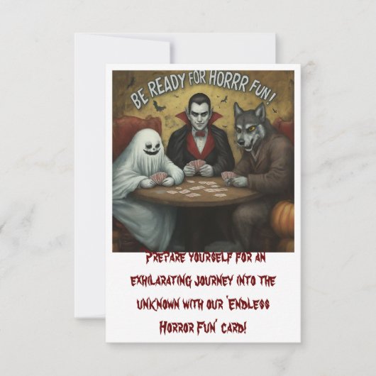 Bereid je voor op eindeloos horrorplezier (Voorkant)