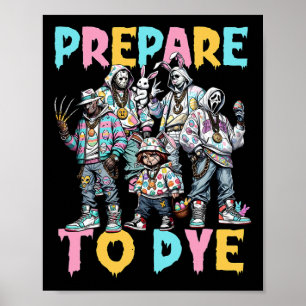 Bereid je voor op Groovy Dye Funny Bunny Easter Ho Poster