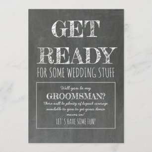 Bereid je voor op het grappige Groomsman-voorstel Kaart