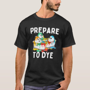 Bereid je voor op het verven van paaszondag kleurr t-shirt
