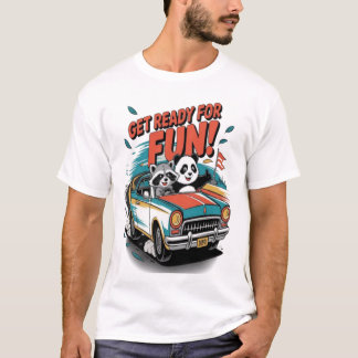 Bereid je voor op plezier met Raccoon & Panda op C T-shirt