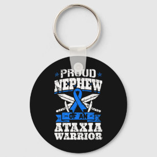 Bereid Nephew van een Ataxia Warrior Blue Awarenes Sleutelhanger