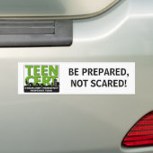 "Bereid, niet geschaafd" TEEN CERT Bumpersticker (Op auto)