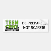 "Bereid, niet geschaafd" TEEN CERT Bumpersticker (Voorkant)