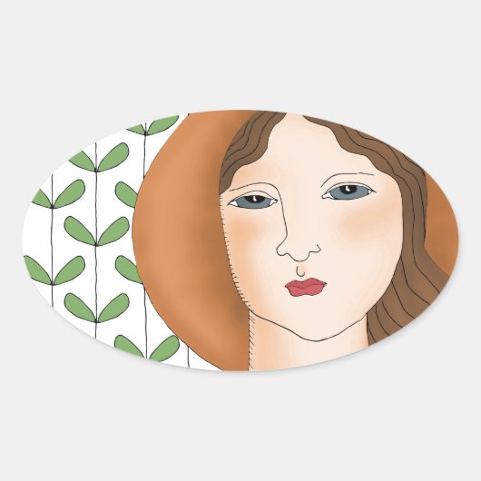 Bereid om biologisch te zijn ovale sticker (Voorkant)