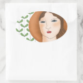 Bereid om biologisch te zijn ovale sticker (Tas)