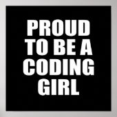 Bereid om een CODING GIRL te zijn Poster (Voorkant)