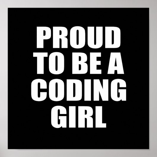 Bereid om een CODING GIRL te zijn Poster (Voorkant)
