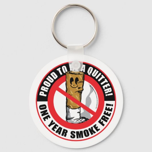 Bereid om een Quitter 1 jaar te zijn Sleutelhanger (Voorkant)