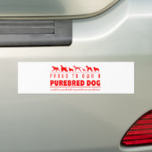 Bereid om een raszuivere hond te bezitten: Rood Bumpersticker (Op auto)