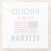 Bereid om een veteraanglas Onderzetter te zijn Glazen Onderzetter (Achterkant)