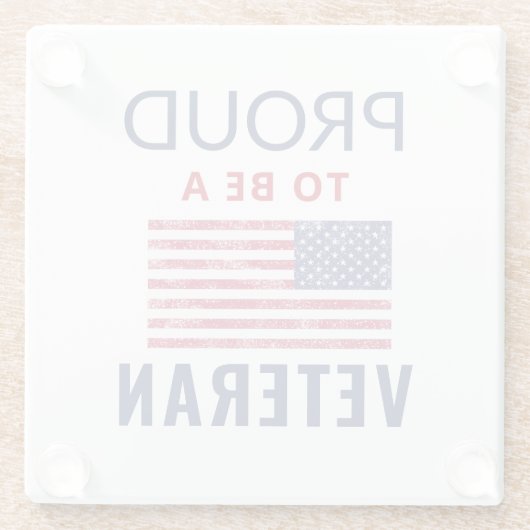 Bereid om een veteraanglas Onderzetter te zijn Glazen Onderzetter (Achterkant)