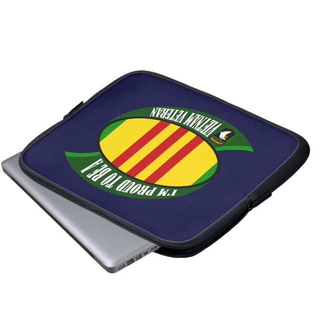 Bereid om een Vietnam Vet te worden Laptop Sleeve (Voorkant onderkant)
