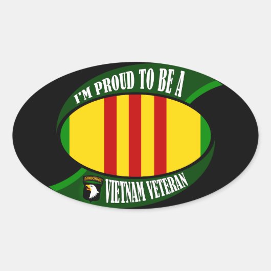 Bereid om een Vietnam Vet te worden Ovale Sticker (Voorkant)