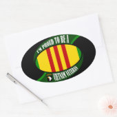 Bereid om een Vietnam Vet te worden Ovale Sticker (Envelop)