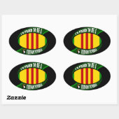 Bereid om een Vietnam Vet te worden Ovale Sticker (Vel)