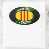 Bereid om een Vietnam Vet te worden Ovale Sticker (Tas)