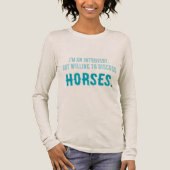 Bereid om paarden te bespreken Tri-Blend shirt (Voorkant)