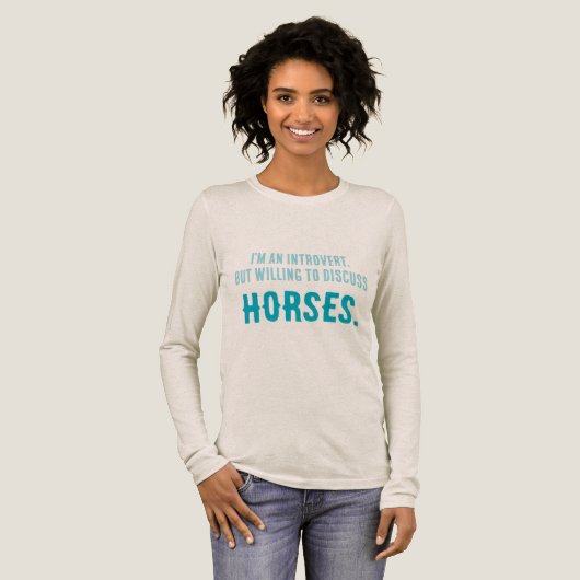 Bereid om paarden te bespreken Tri-Blend shirt (Voorkant)